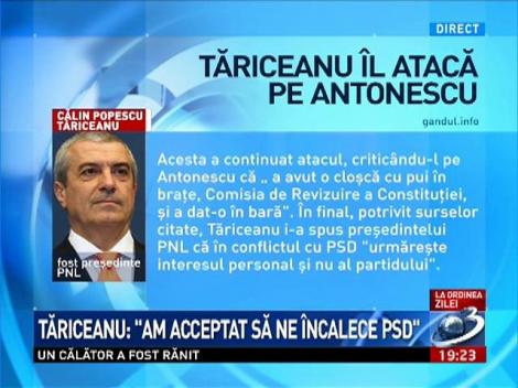 La Ordinea Zilei: Cătălin Popescu Tăriceanu îl atacă pe Crin Antonescu