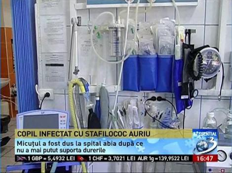 Copil infectat cu stafilococ auriu