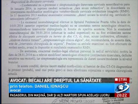 Avocat: Becali are dreptul la sanatate
