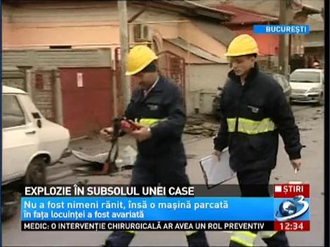 Explozie în subsolul unei case din Capitală