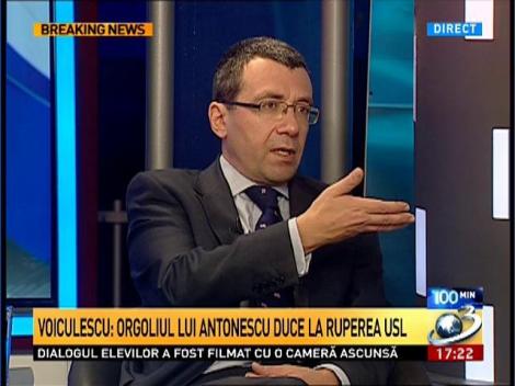 Voiculescu: Orgoliul lui Antonescu duce la ruperea USL