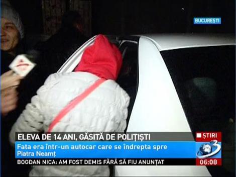 Eleva de 14 ani, găsită de poliţişti