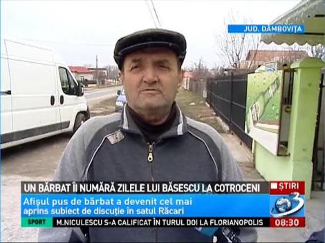 Un bărbat îi numără zilele lui Băsescu la Cotroceni