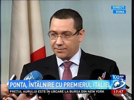 Victor Ponta, întâlnire cu premierul Italiei