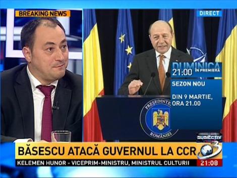 Subiectiv: Mirel Palada, despre cum atacă Băsescu Guvernul la CCR