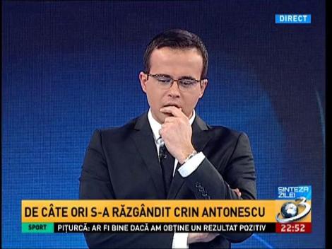 Sinteza Zilei: Interviu cu Crin Antonescu, de câte ori s-a răzgândit?