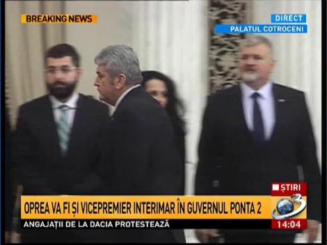 Gabriel Oprea depune juramantul ca ministru de Interne