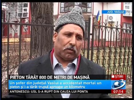 Pieton târât 800 de metri de maşină