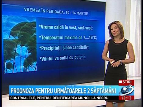 Prognoza meteo pentru urmatoarele doua saptamani