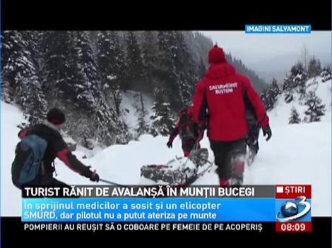 Turist rănit de avalanșă în Munții Bucegi