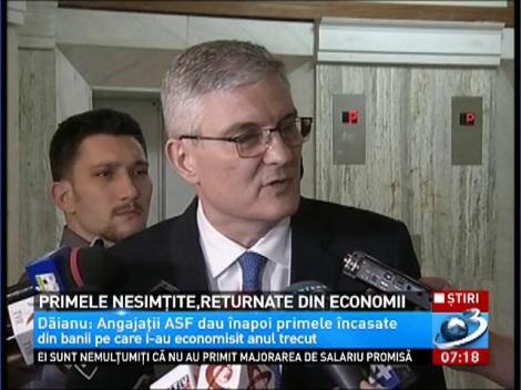 Conducerea ASF va restitui primele uriaşe din economiile făcute