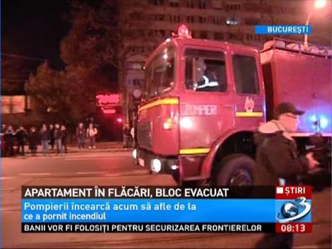 Incendiu violent într-un apartament de pe bulevardul Ion Mihalache, din Capitală