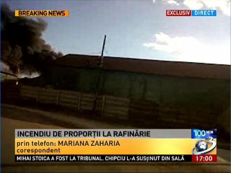 Incendiul de la rafinăria din Piteşti se extinde