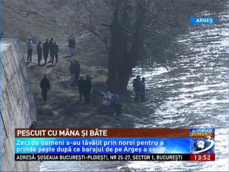 Pescuit cu m&acirc;na şi b&acirc;te