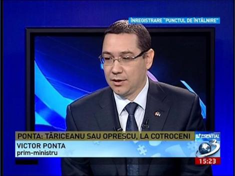 Ponta: Tăriceanu sau Oprescu, la Cotroceni