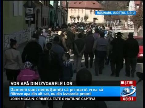 Protest la Răşinari din cauza unor lucrări la apă şi canalizare