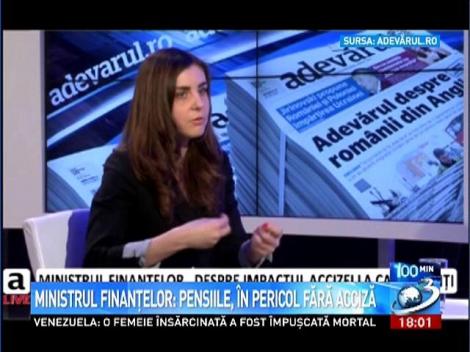 Ministrul Finanţelor: Pensiile, &icirc;n pericol fără acciză
