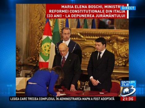 Fotografia trucată cu ministrul Reformei din Italia, Maria Elena Boschi, la Sinteza zilei