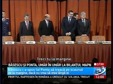 Băsescu, către Ponta la bilanţul MApN: Treci tu la margine!