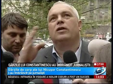 Garzile lui Nicusor Constantinescu au imbrancit jurnalistii