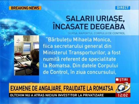 Angajări fraudate la ROMATSA