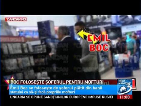 Boc și-a scos la cumpărături șoferul plătit de ROMATSA