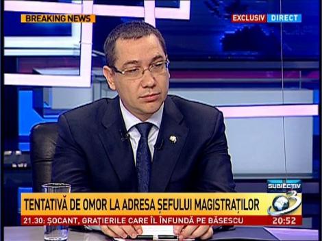 Ponta, despre tentativa de asasinare a judecătoarei Baltag