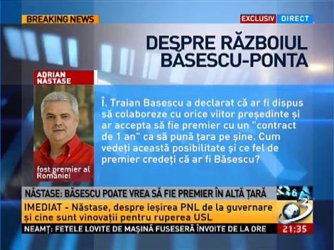 Adrian Năstase, despre războiul Ponta-Băsescu