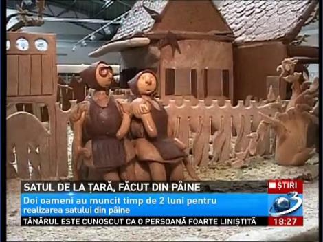 Un brutar din Sf&acirc;ntu Gheorghe a construit un sat &icirc;n miniatura din paine