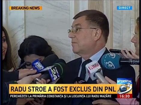 Fostul ministru de Interne Radu Stroe, exclus din PNL