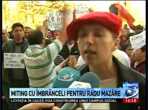 Protest cu îmbrânceli la Constanţa pentru eliberarea lui Radu Mazăre