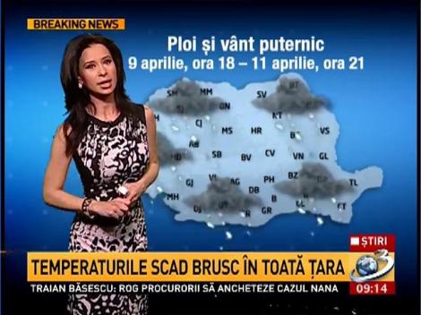 Vine frigul peste România! Ploi şi vânt în toată ţara