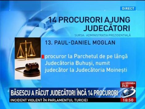 Traian Băsescu a făcut judecători încă 14 procurori