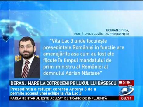 Deranj mare la Cotroceni pe luxul lui Băsescu