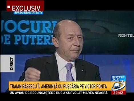 Traian Băsescu, declarații șocante! Îl amenință pe Victor Ponta cu pușcăria