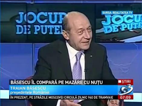 Băsescu îl compară pe Mazăre cu Nuţu Cămătaru