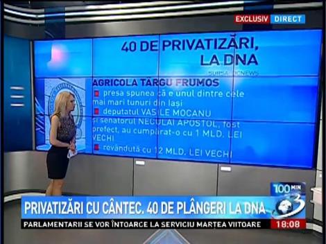100 de Minute: Privatizări cu cântec. 40 de plângerila DNA