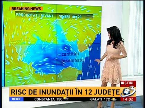 Informare meteo de ploi şi vant puternic