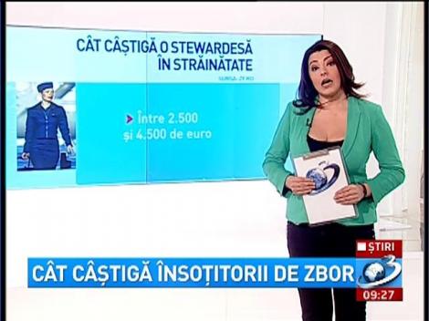 Cat castiga insotitorii de bord in Romania