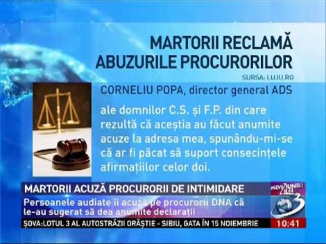 Martorii din dosarul Telepatia acuză procurorii DNA de intimidare