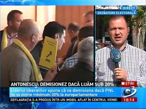 Antonescu: Demisionez daca luam sub 20%