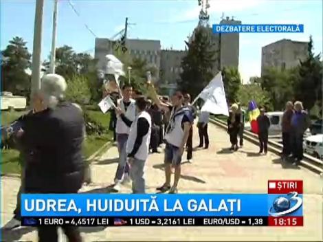 Elena Udrea, huiduita la Galati