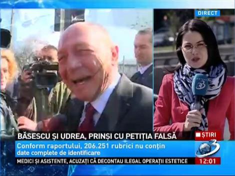 Partidul lui Traian Băsescu, campanie cu LISTE FALSE