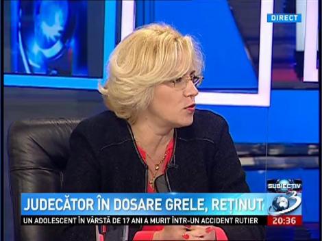 Corina Creţu: Orice presiune la adresa unui judecător, este de fapt o presiune la temelia sistemului juridic dintr-o ţară
