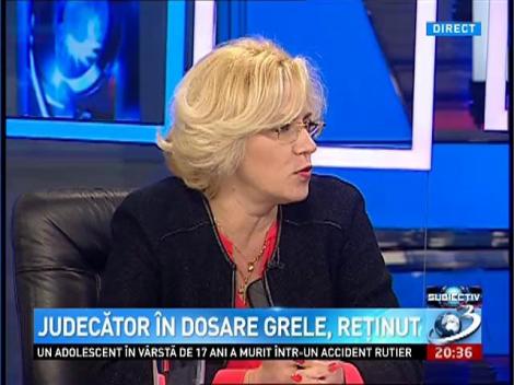 Corina Creţu: Orice presiune la adresa unui judecător, este de fapt o presiune la temelia sistemului juridic dintr-o ţară