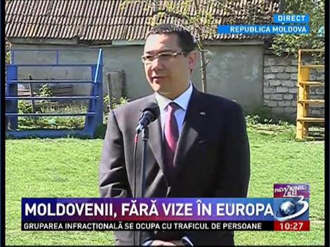 Ponta: E un moment istoric, Moldova păşeşte spre Europa