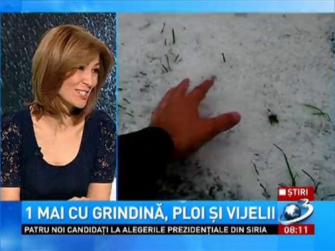 1 mai cu grindină, ploi şi vijelii