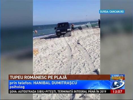 Tupeu românesc pe plajă