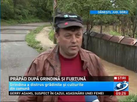 Prăpăd după grindină şi furtună