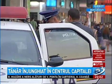 Imagini de la locul unde a fost înjughiat tânărul din Capitală